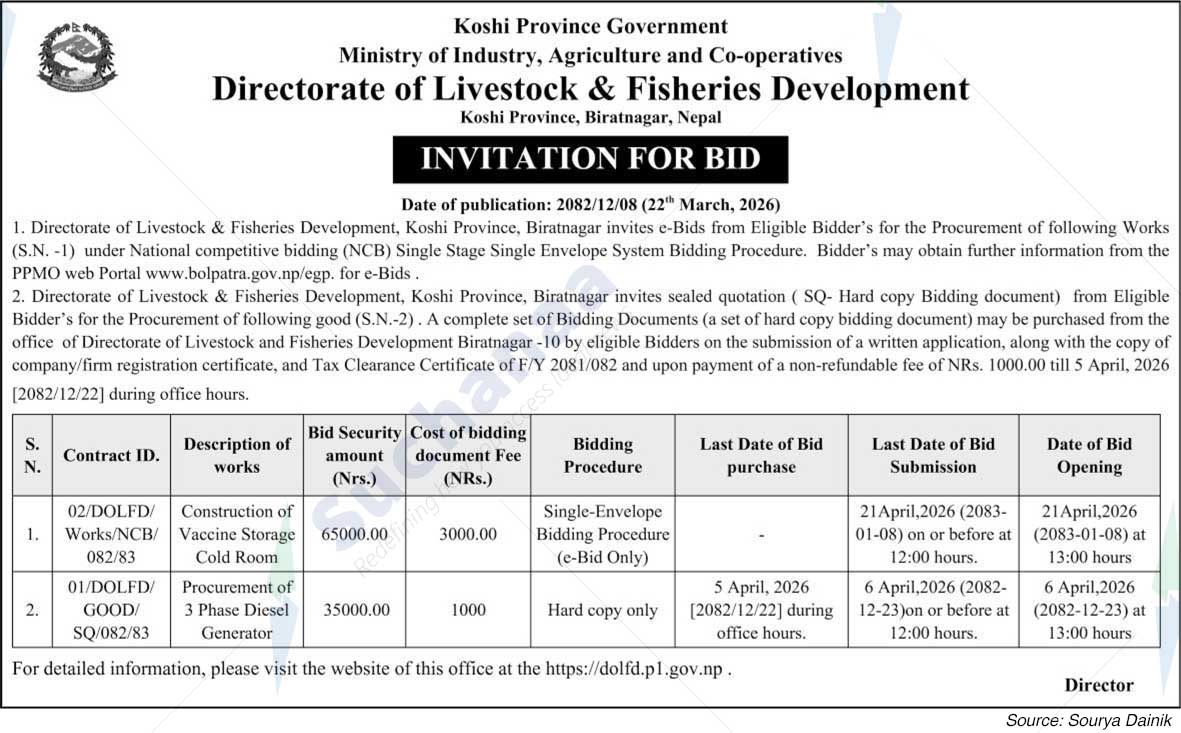 Directorate of Livestock & Fisheries Development, Biratnagar