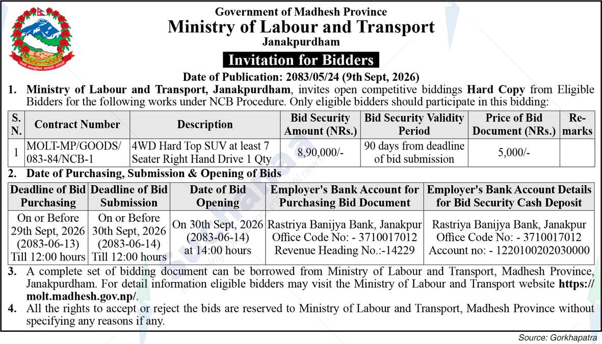 Ministry of Labour and Transport