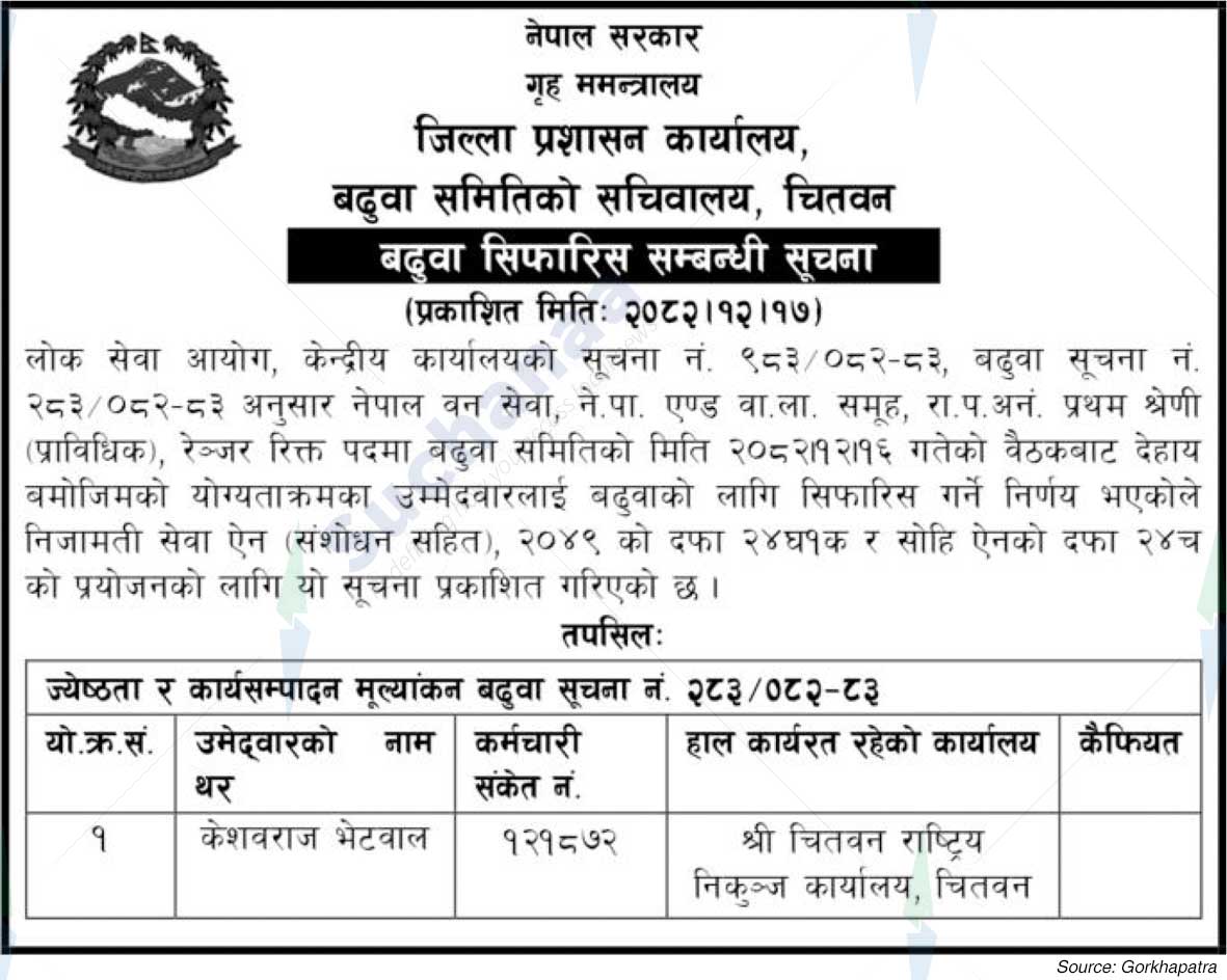 District Administration Office, Chitwan