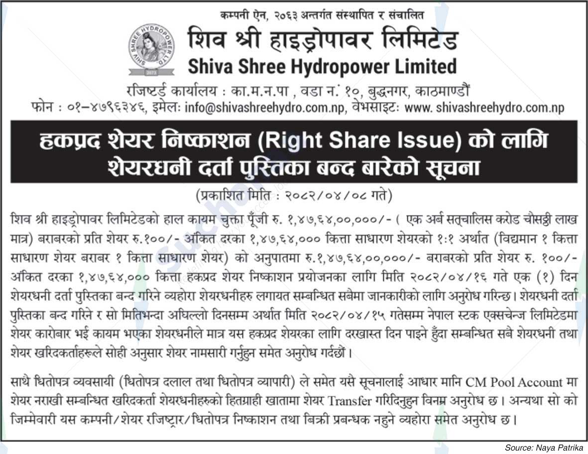 Shiva Shree Hydropower Limited