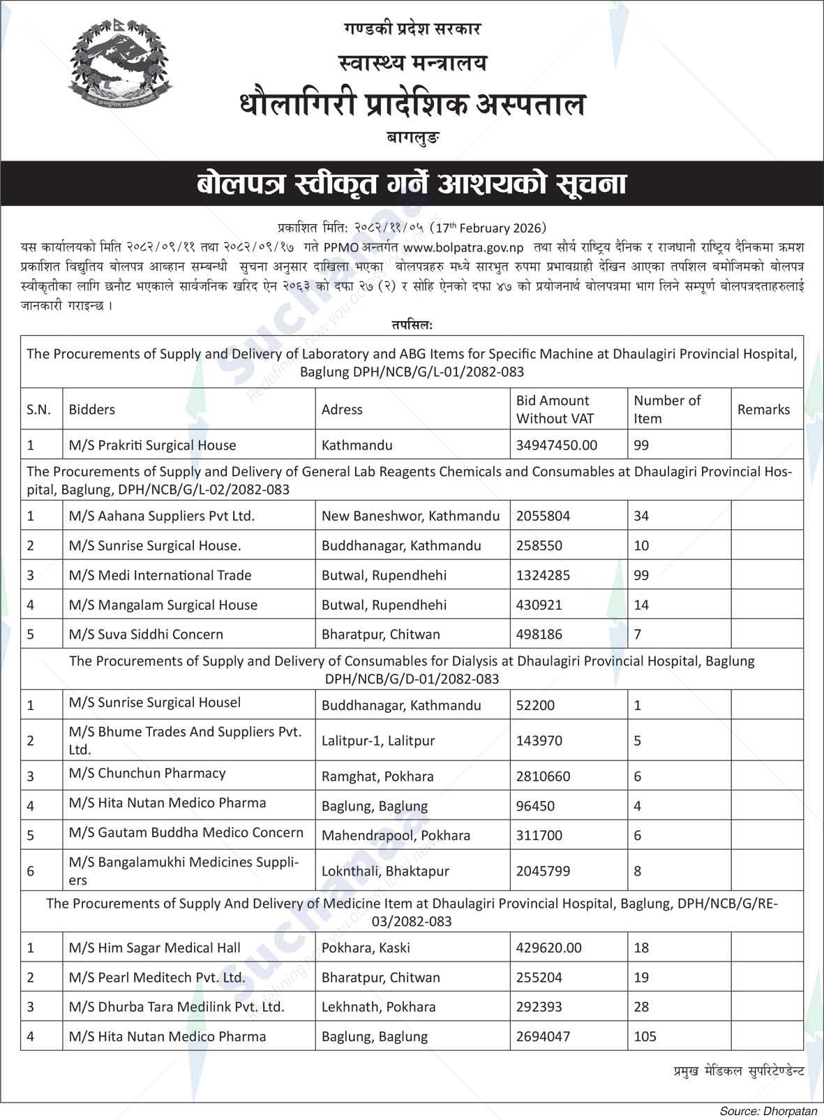 Dhaulagiri Provincial Hospital