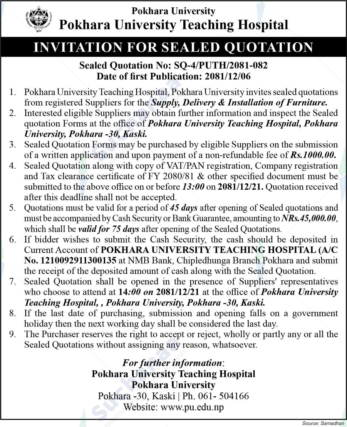 Pokhara University Teaching Hospital