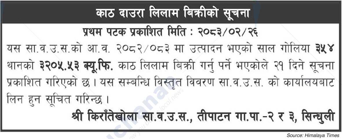 Shree Kirantekhola Saa.Wa.Wo.Sa.