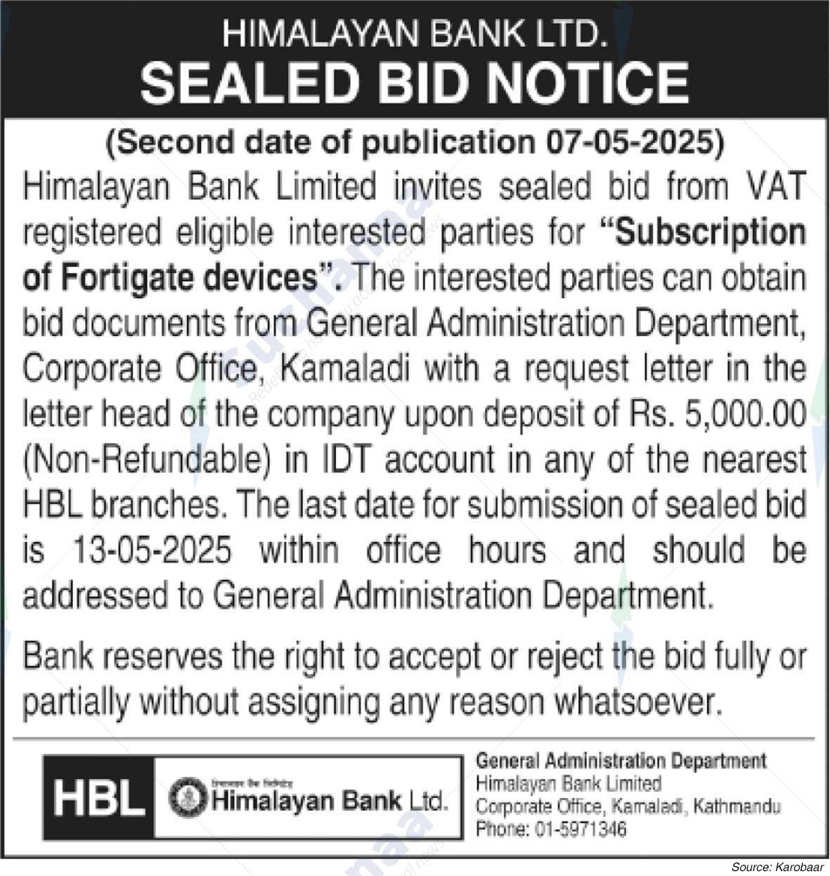 Himalayan Bank Limited