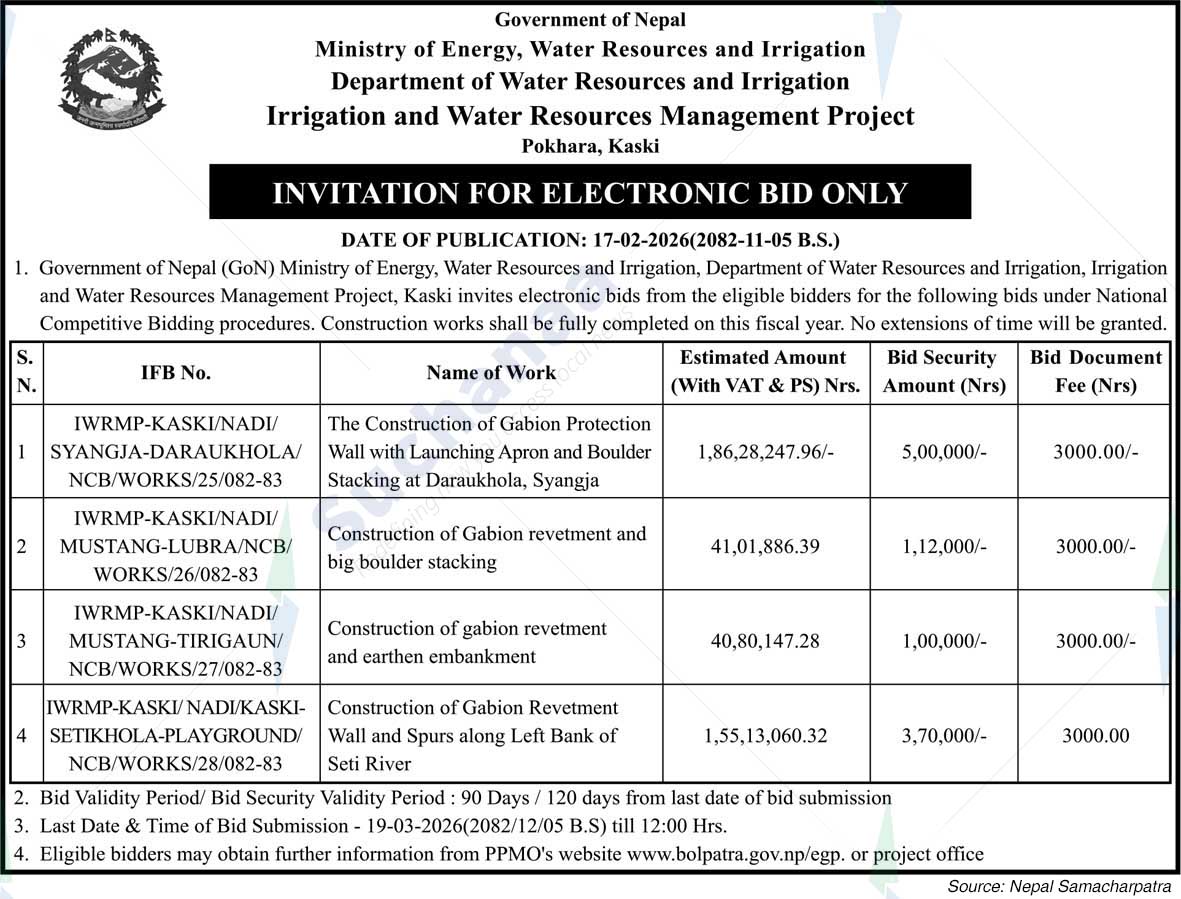 Irrigation and Water Resources Management Project, Pokhara, Kaski