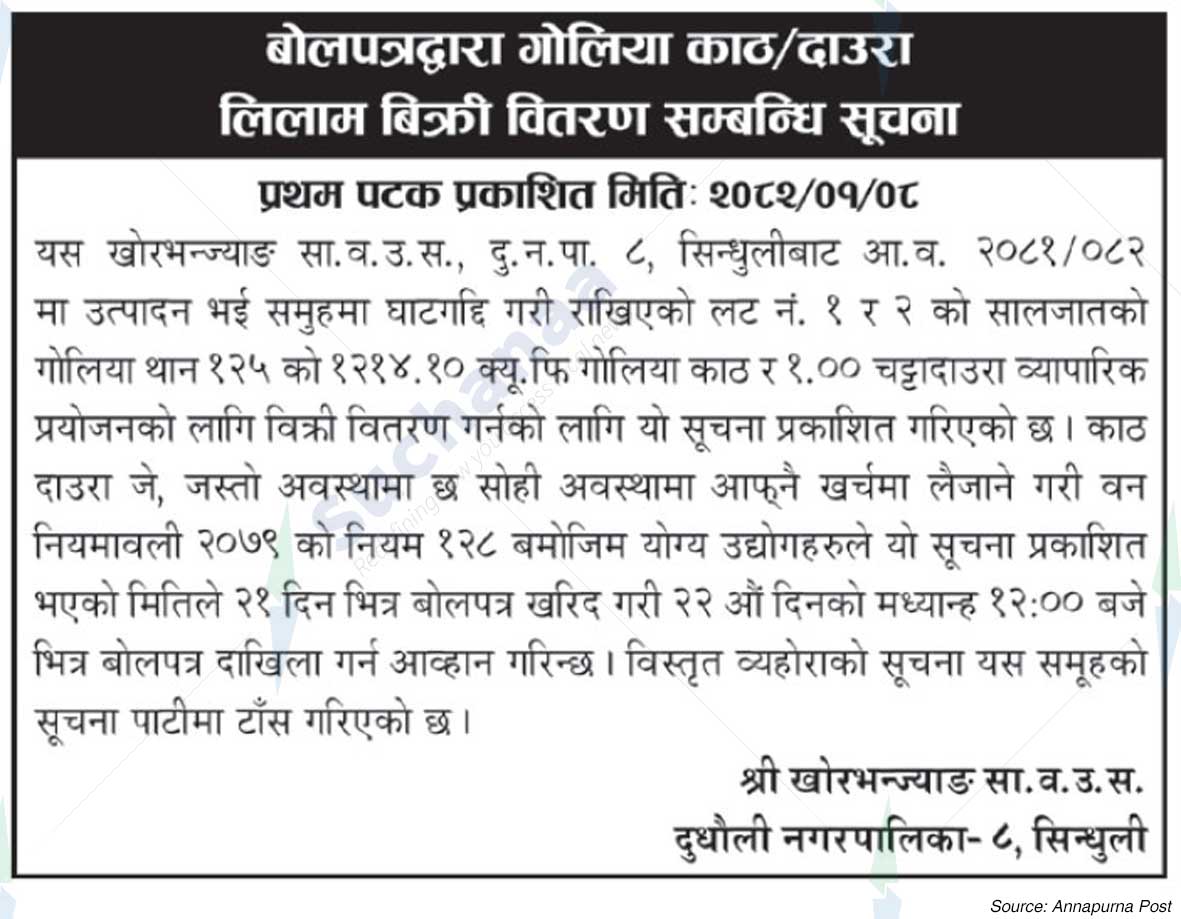 Shree Khorbhanjang Saa. Wa. Wu. Sa.