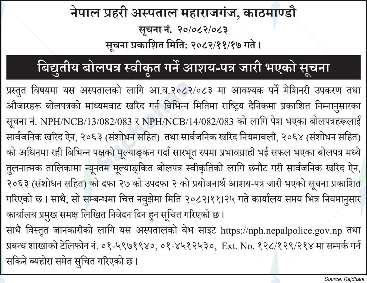 Nepal Police Hospital, Maharajgunj, Kathmandu