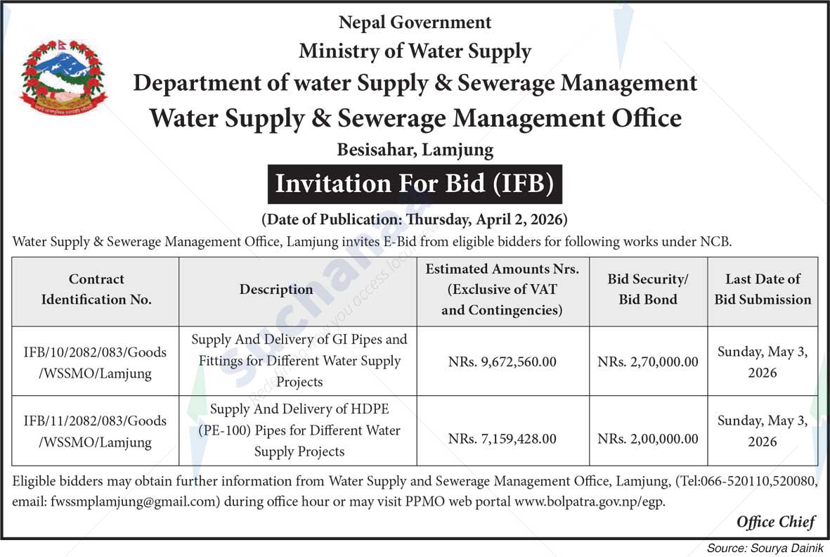 Water Supply & Sewerage Management Office, Lamjung
