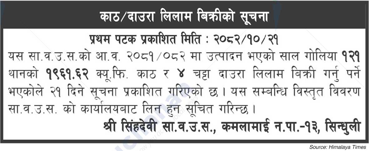 Shree Singhadevi Saa.Wa.Wo.Sa.