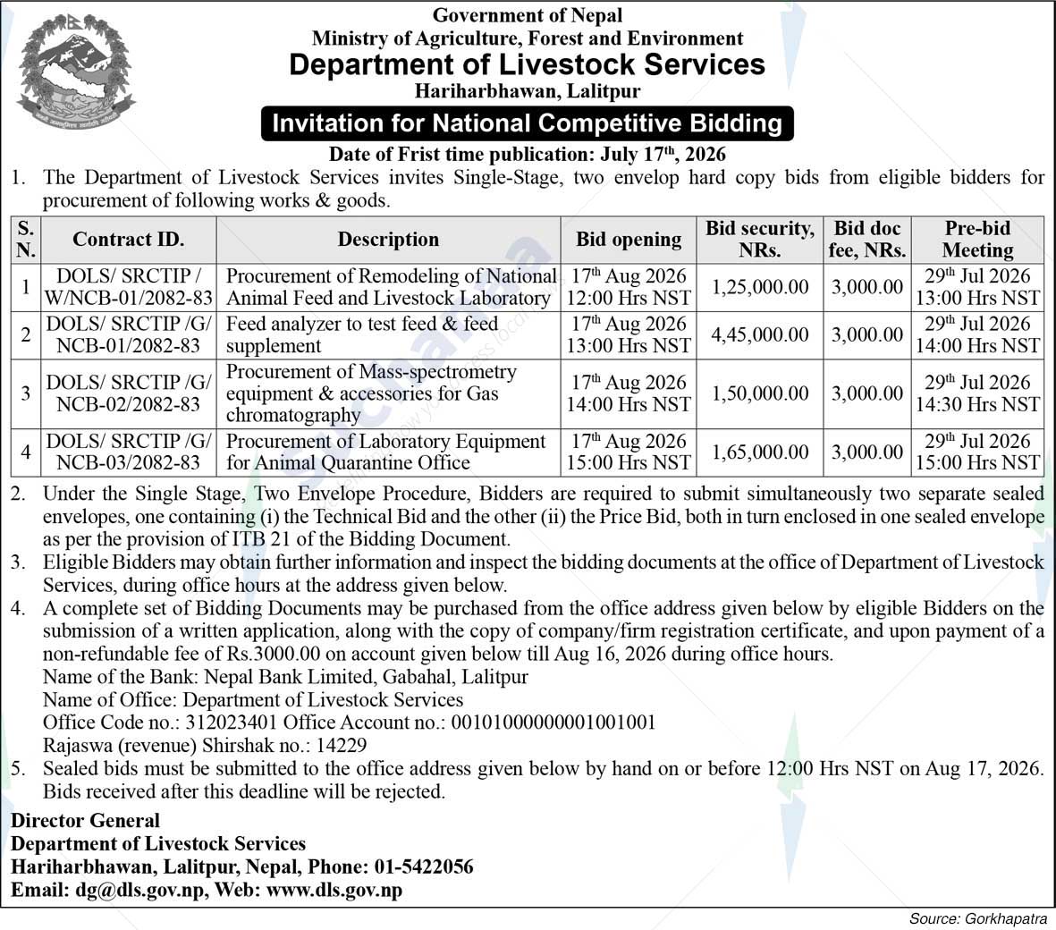 Department of Livestock Services, Lalitpur