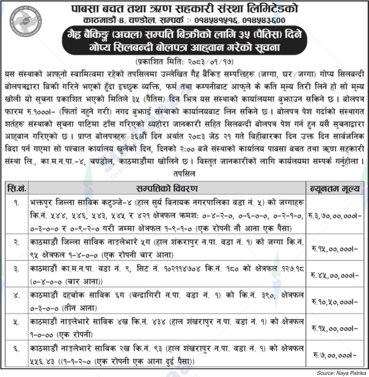Pabasa Saving and Credit Cooperative Limited