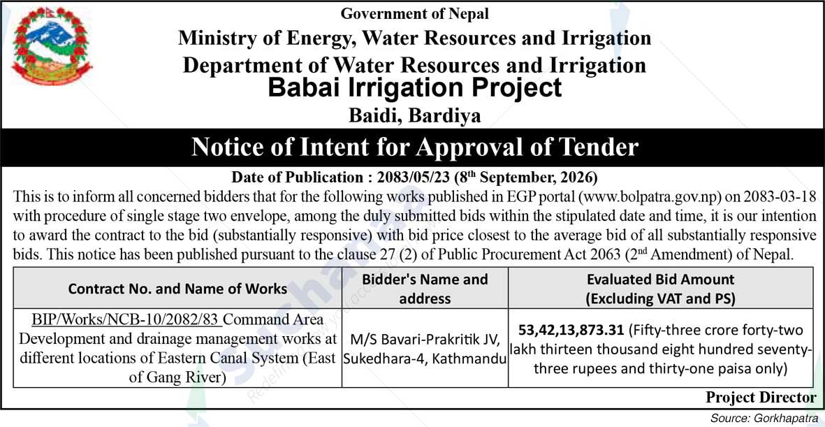 Babai Irrigation Project