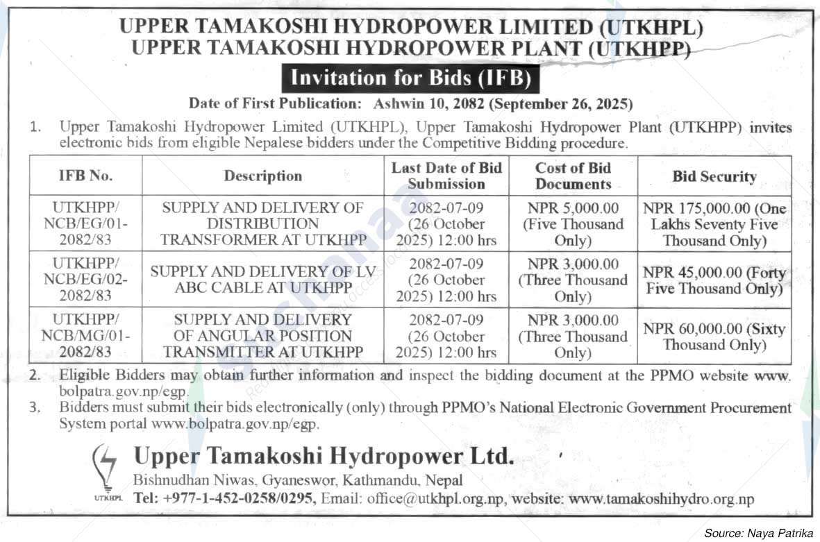 Upper Tamakoshi Hydropower Limited