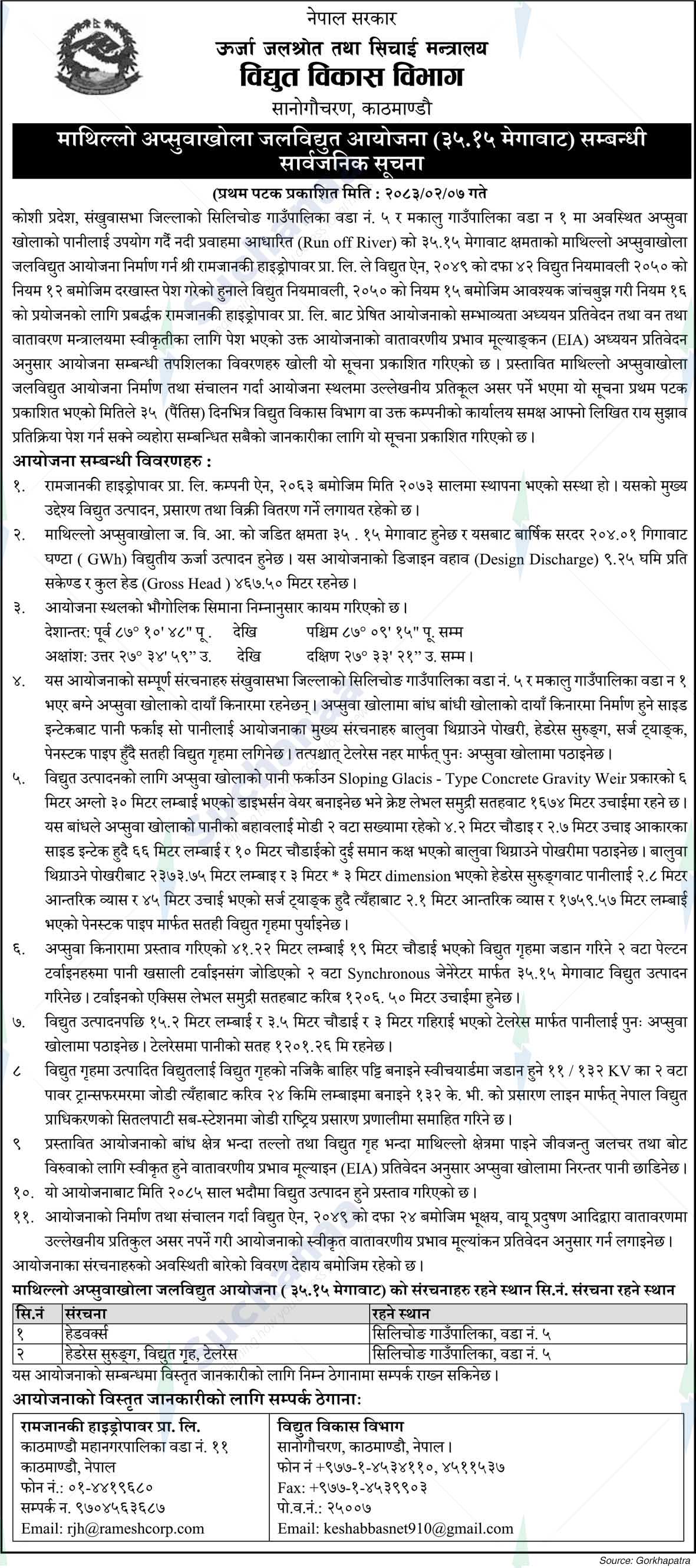 Department of Electricity Development