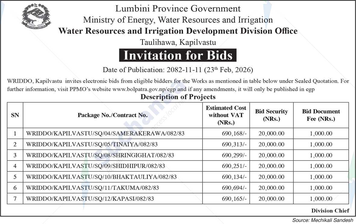 Water Resources and Irrigation Development Division Office, Kapilvastu