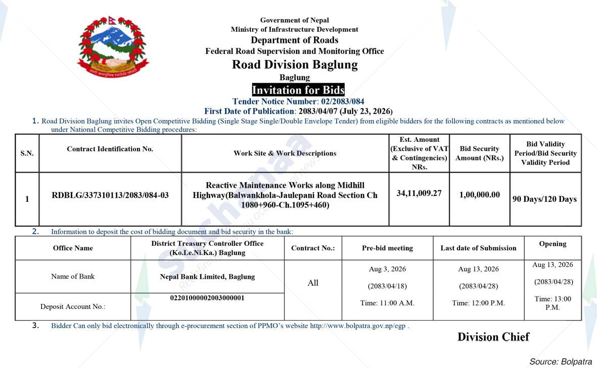 Road Division, Baglung