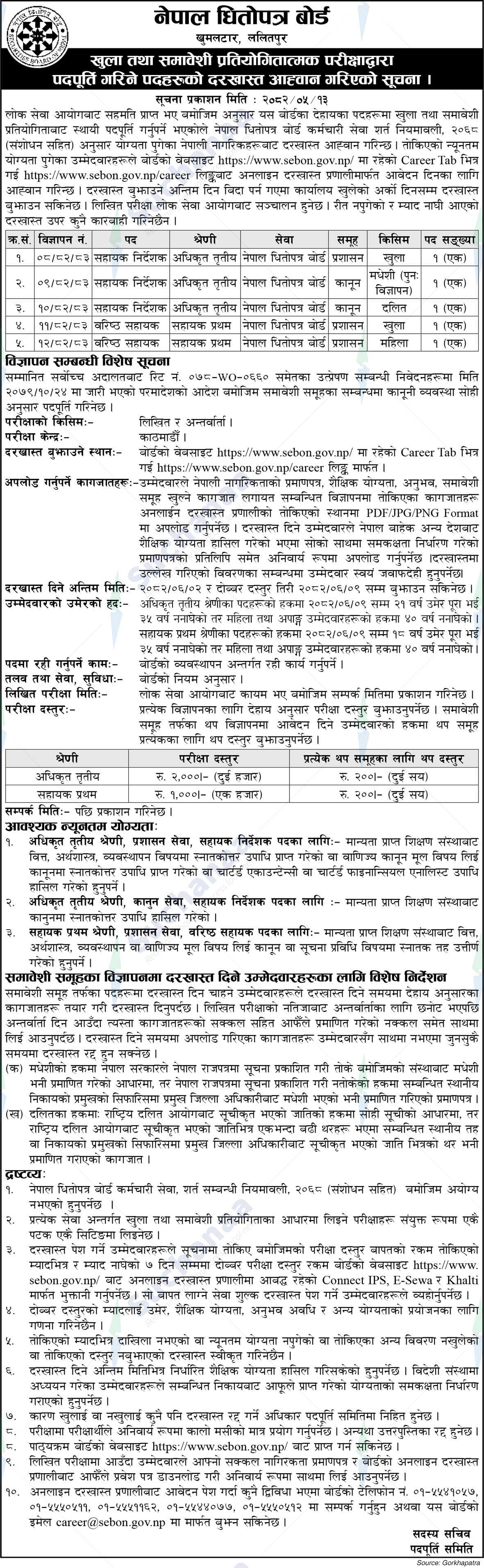 Security Board of Nepal (SEBON)