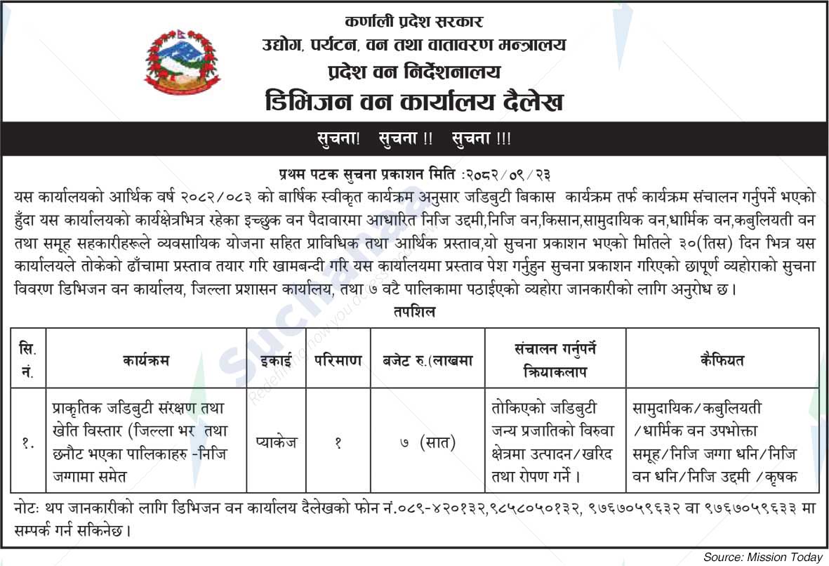 Division Forest Office, Dailekh