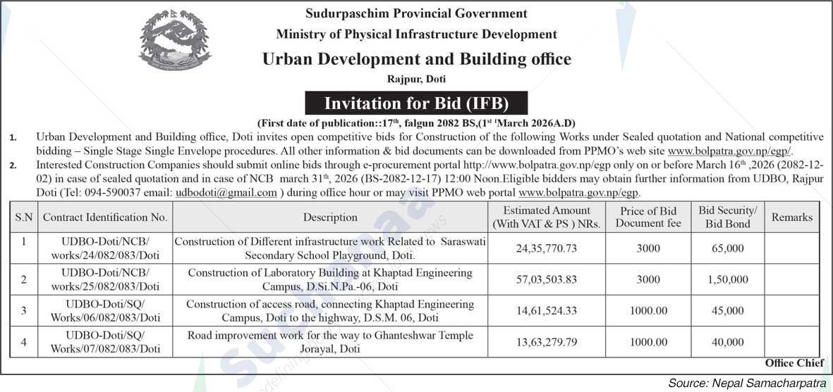 Urban Development and Building office, Doti