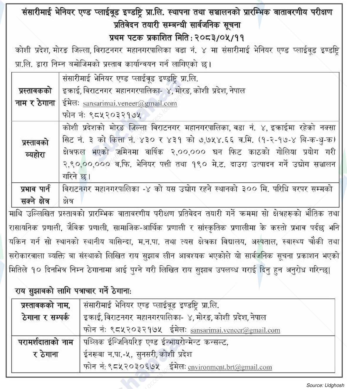 Sansarimai Veneer and Plywood Industry Pvt. Ltd.