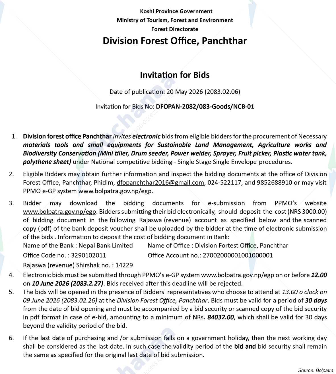 Division Forest Office, Panchthar