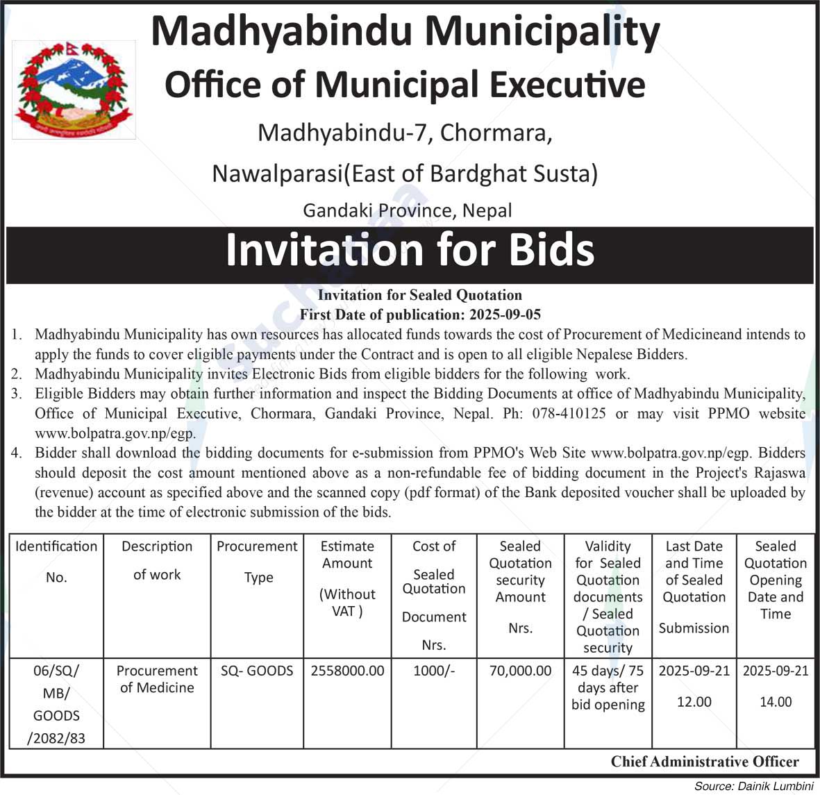 Madhyabindu Municipality