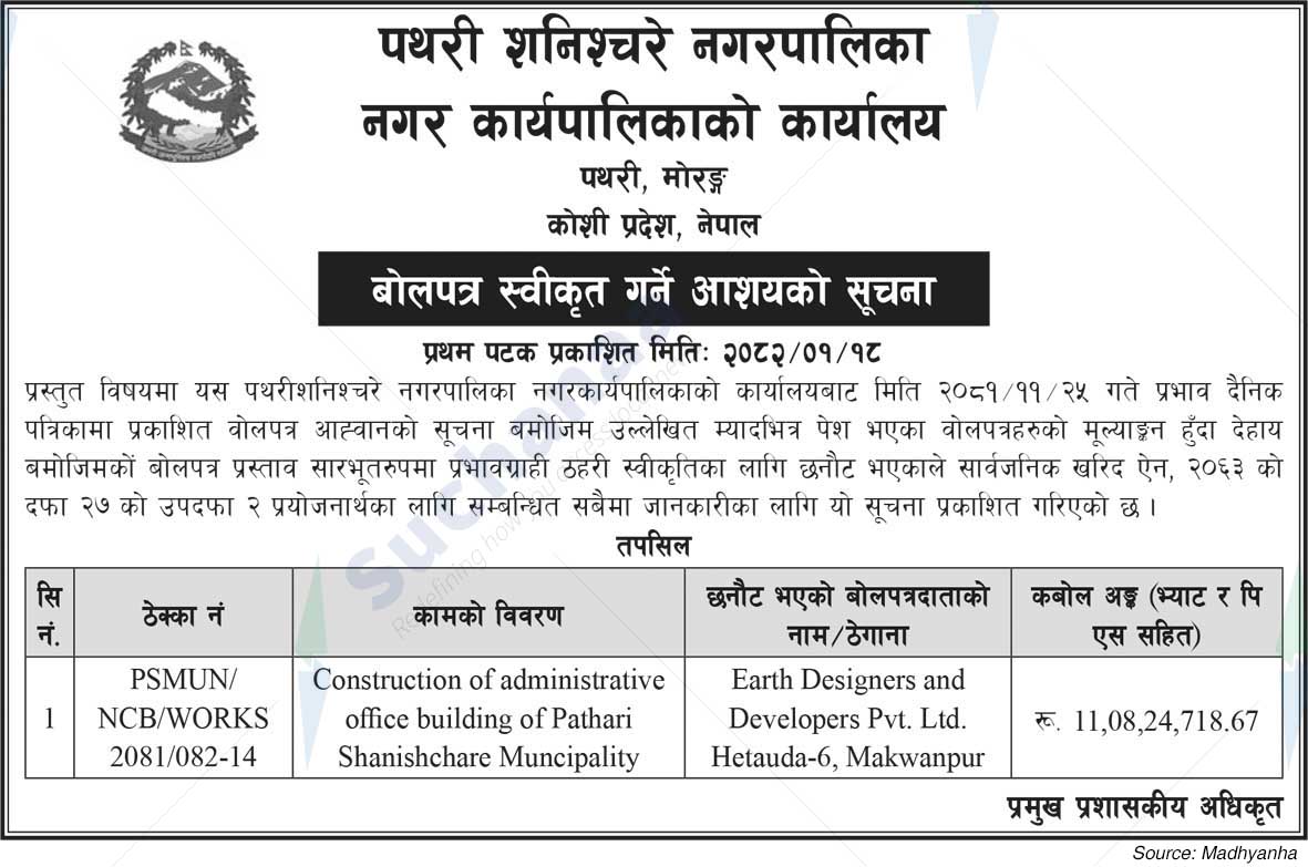 Pathari Shanischare Municipality