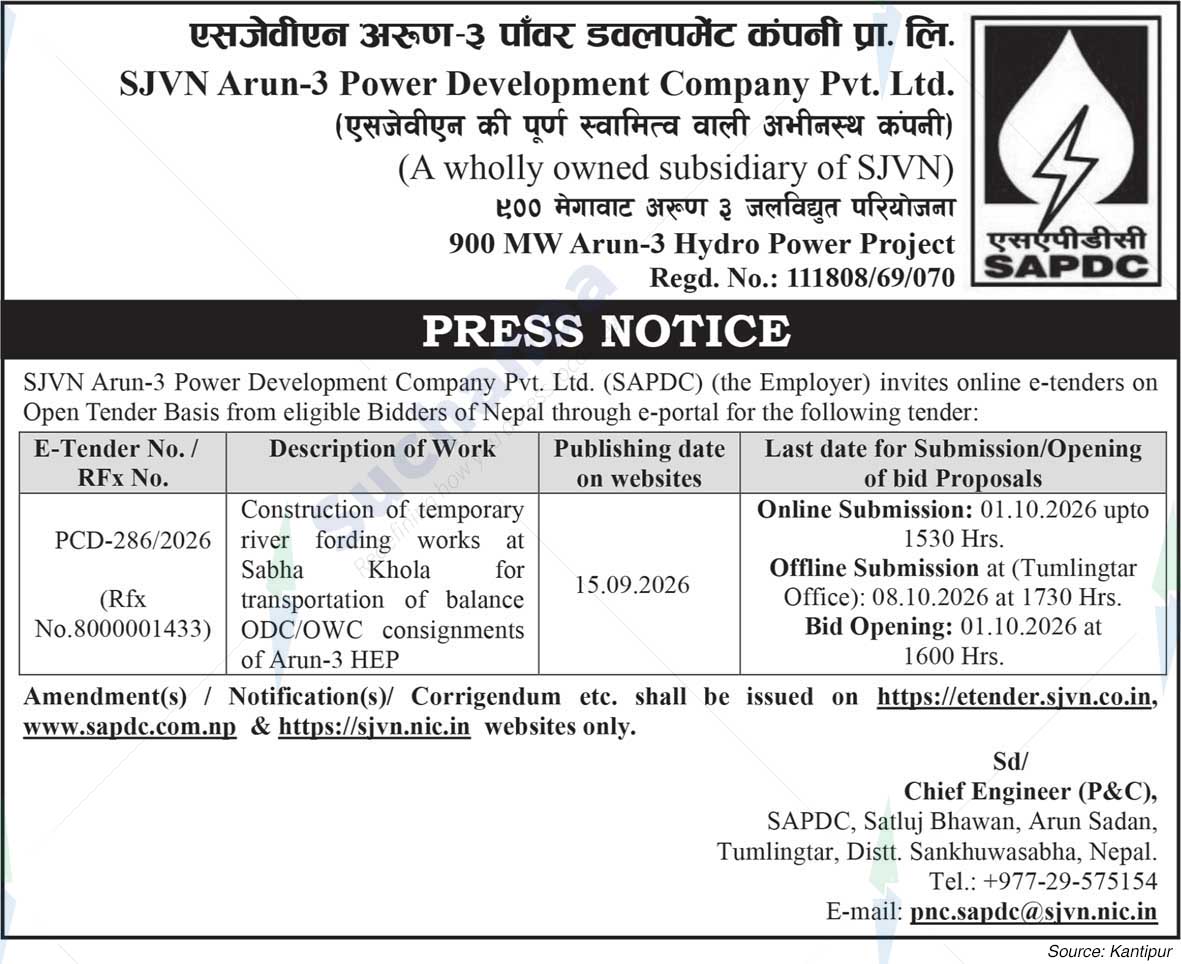 SJVN Arun-3 Power Development Company Pvt. Ltd.