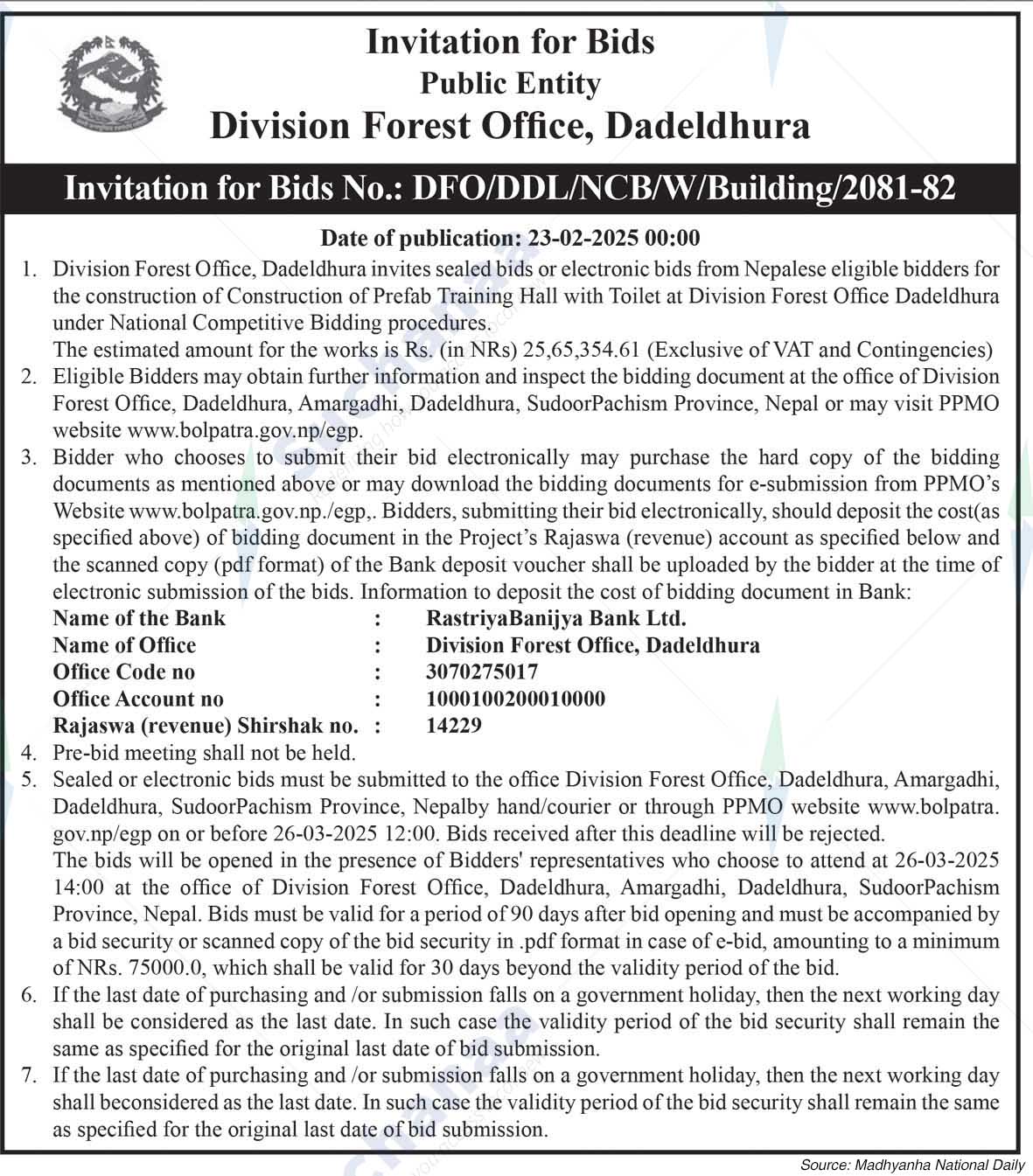 Division Forest Office, Dadeldhura