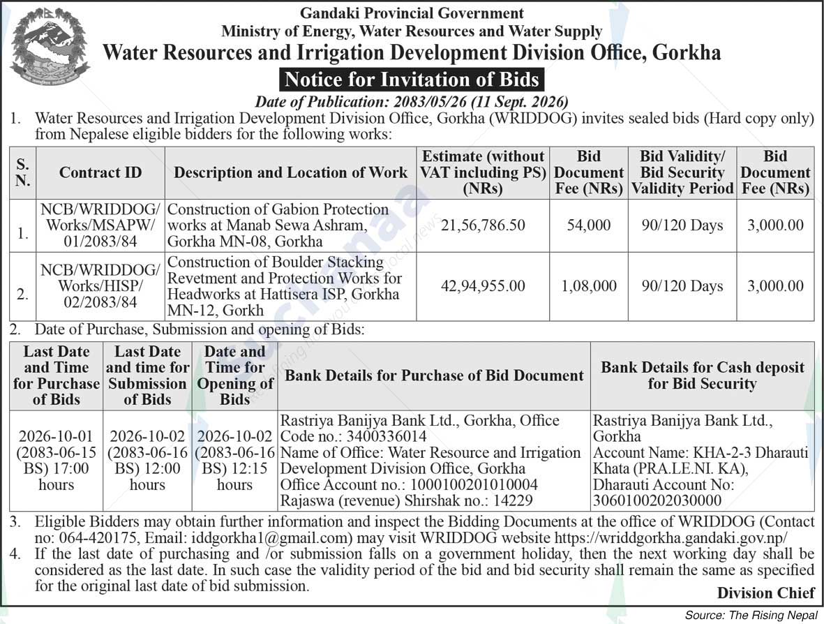 Water Resources and Irrigation Development Division Office, Gorkha
