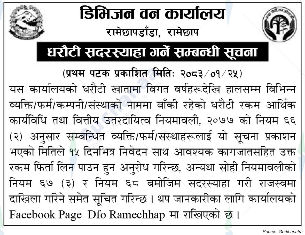 Division Forest Office, Ramchhap