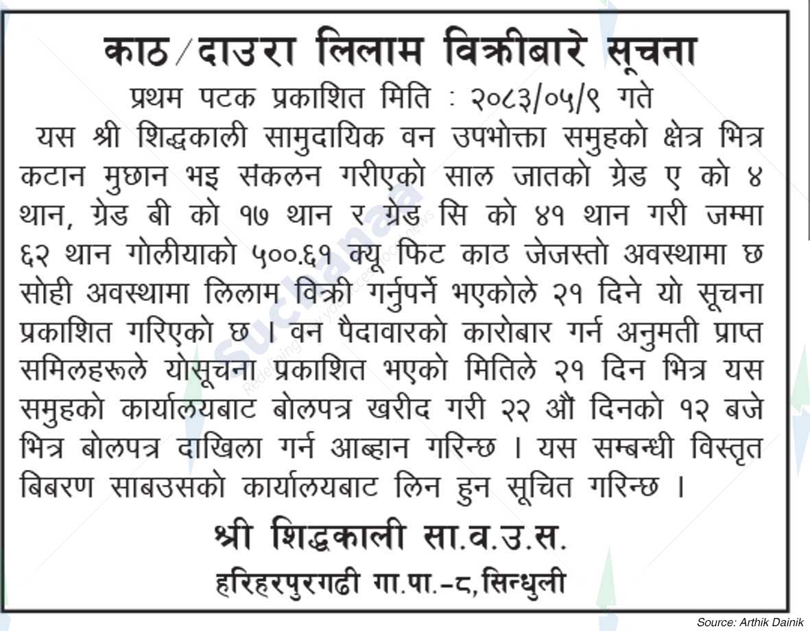 Shree Shiddhakali Saa.Wa.Wo.Sa.