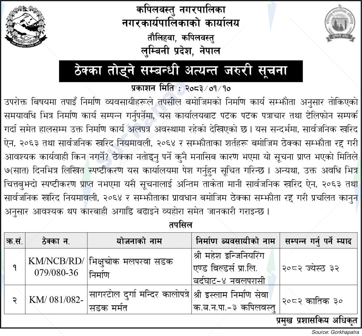 Kapilvastu Municipality