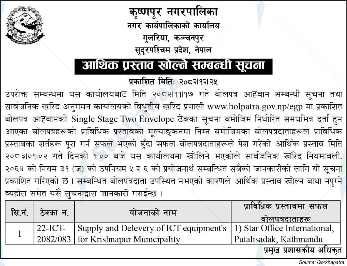 Krishnapur Municipality