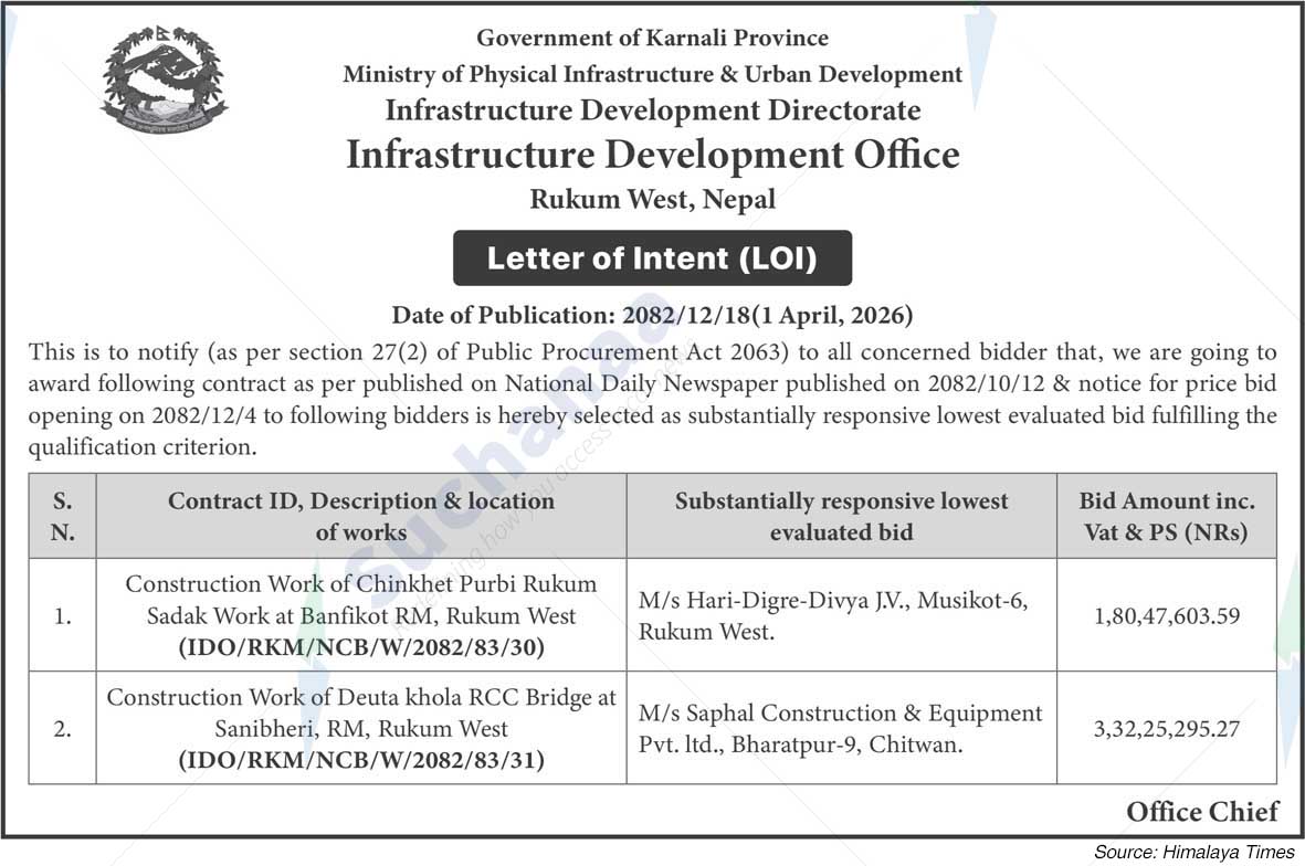 Infrastructure Development Office, Rukum West