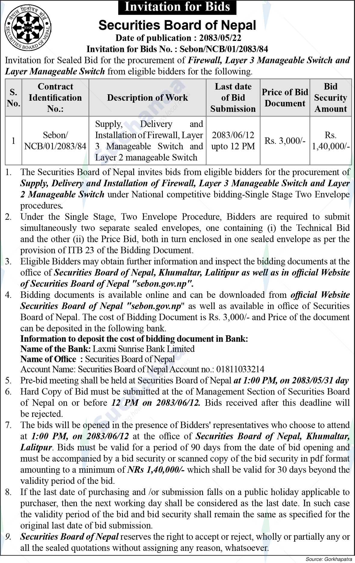 Securities Board of Nepal (SEBON)