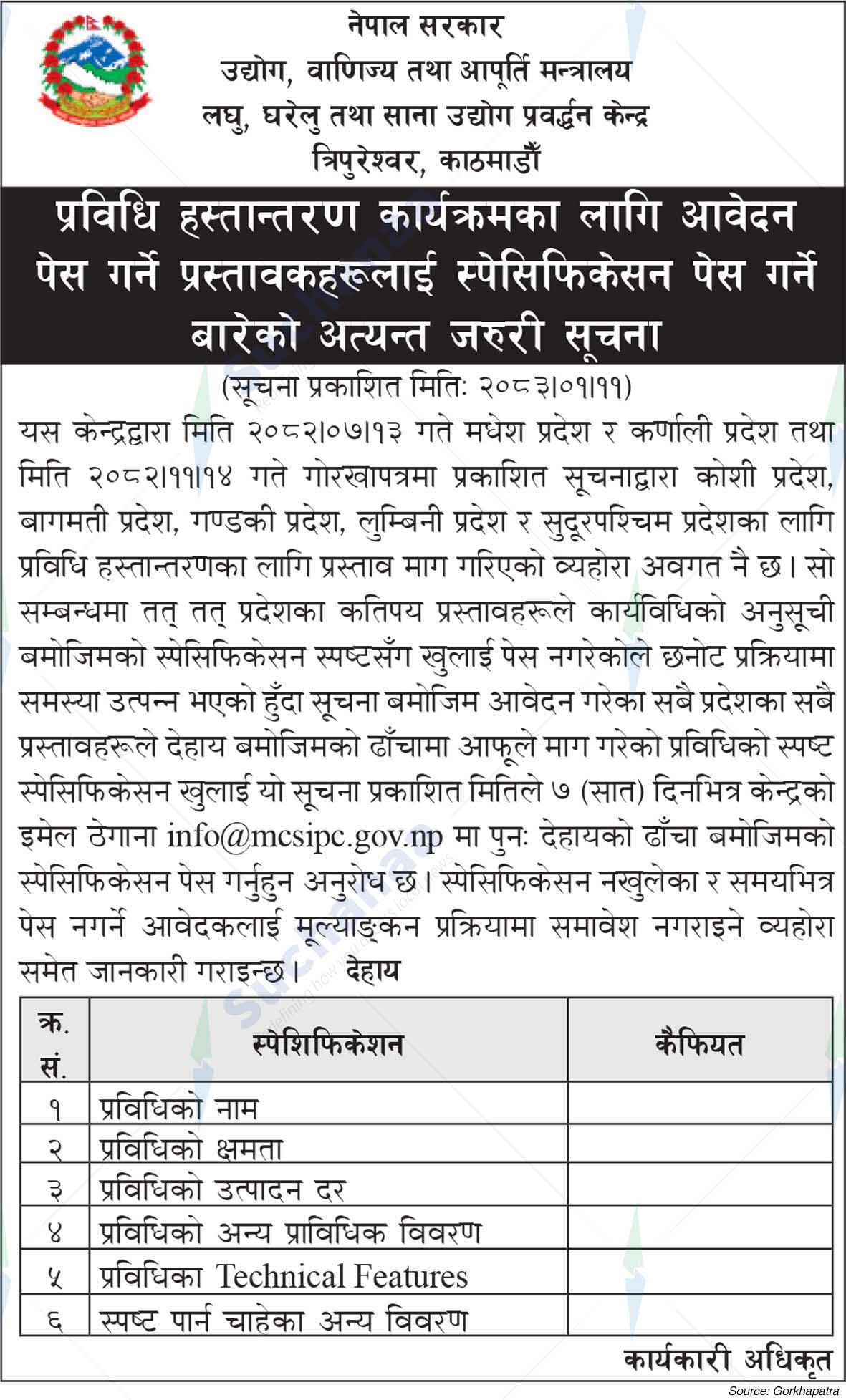 Micro, Cottage and Small Industries Promotion Center, Tripureshwor, Kathmandu