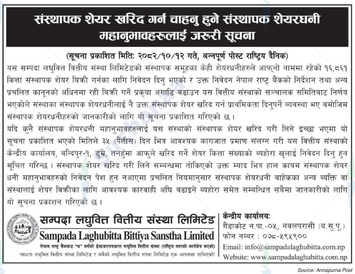 Sampada Laghubitta Bittiya Sanstha Limited