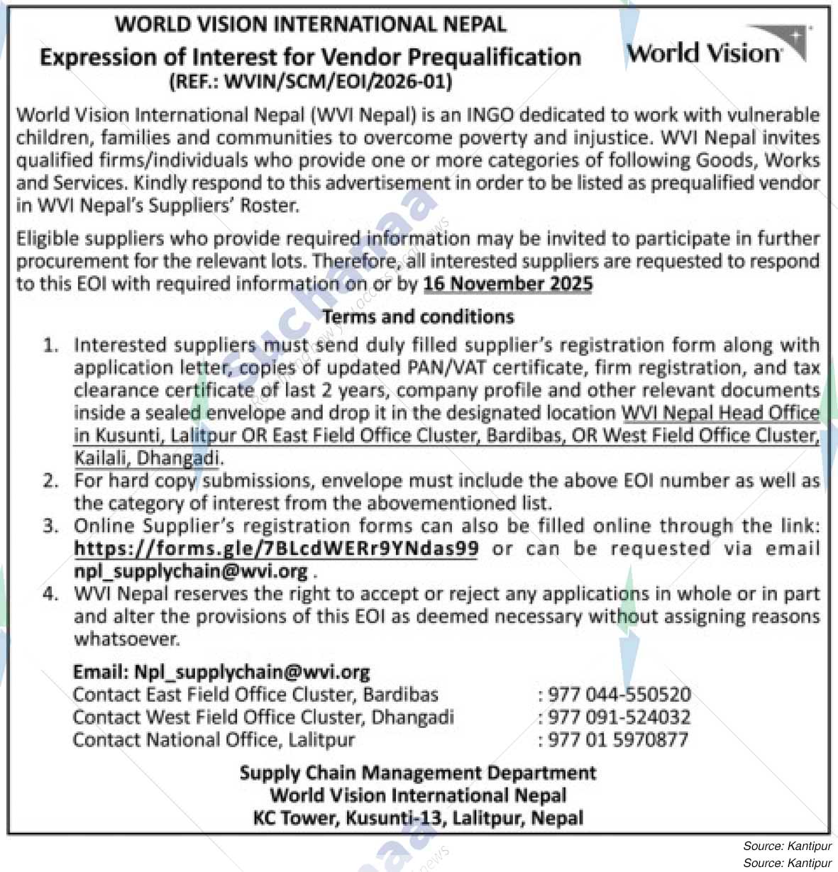 World Vision International Nepal (WVI Nepal)