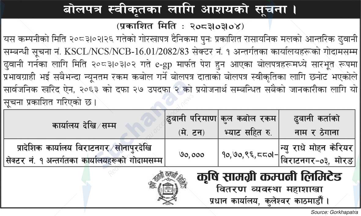 Krishi Samagri Company Limited