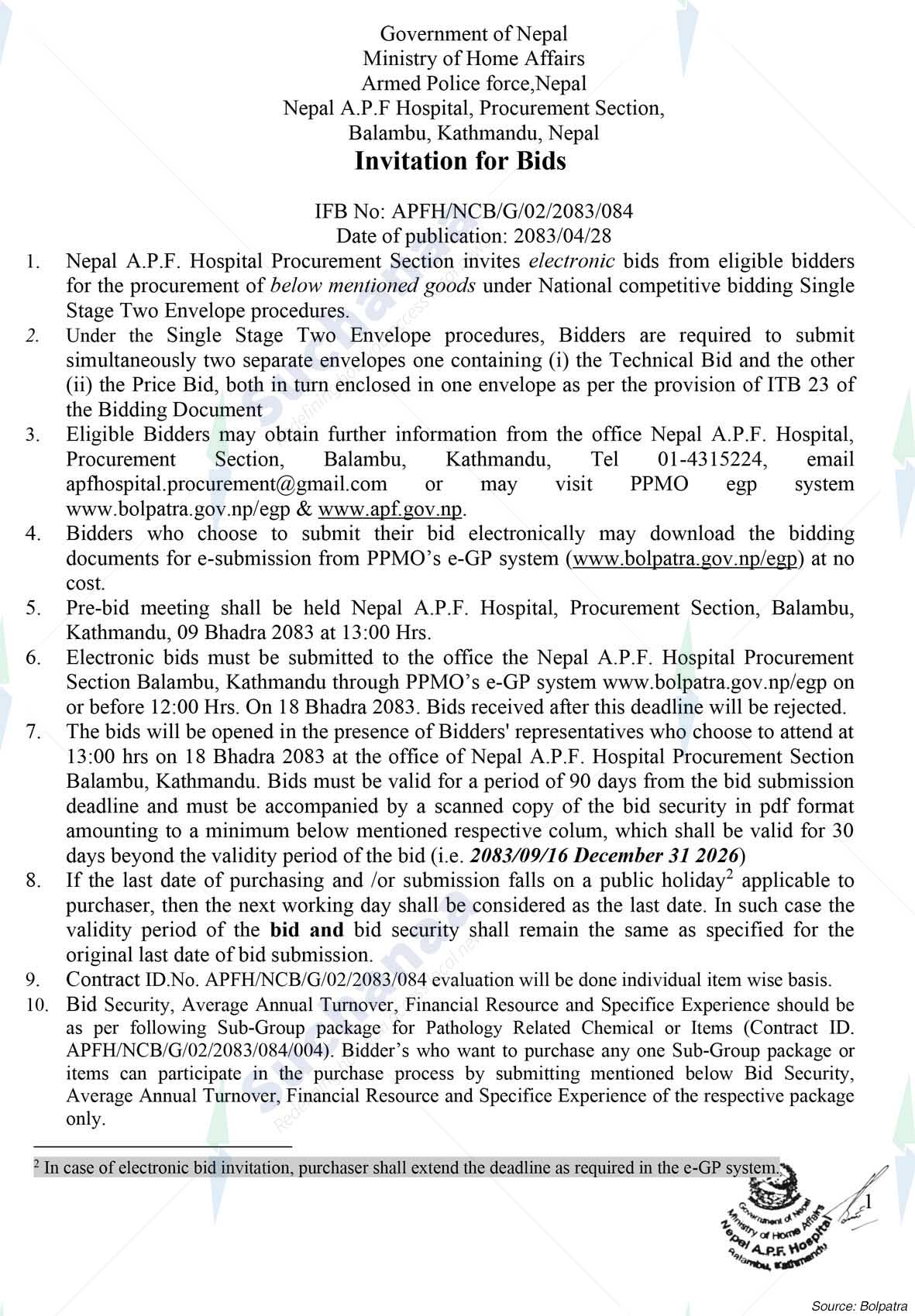Nepal APF Hospital