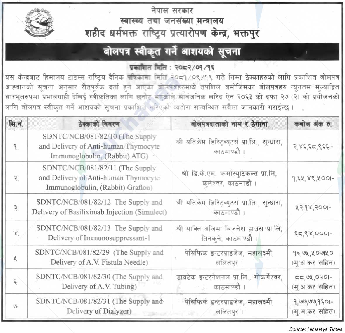 Shahid Dharmabhakta National Transplant Center