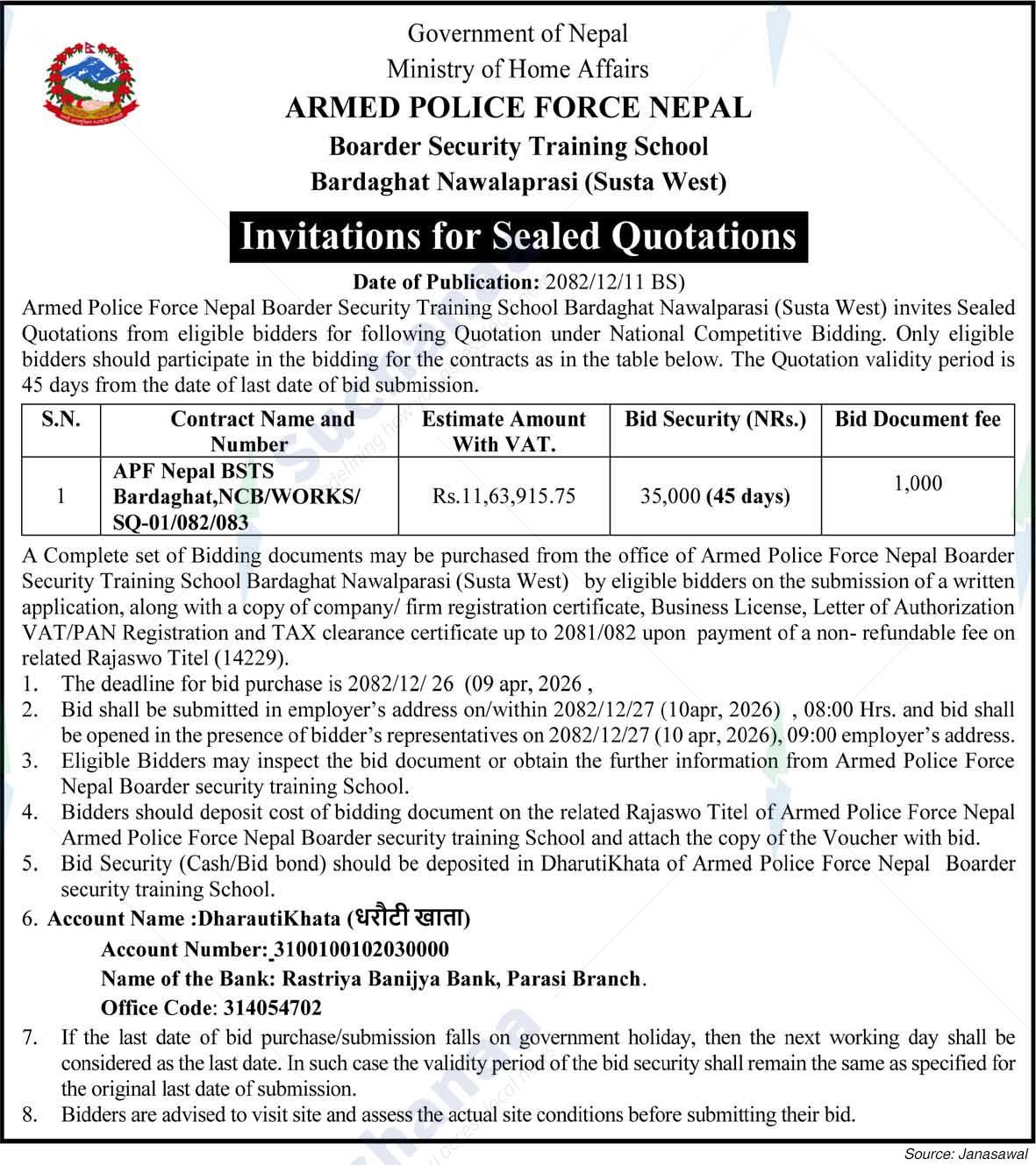 Armed Police Force, Nawalaprasi