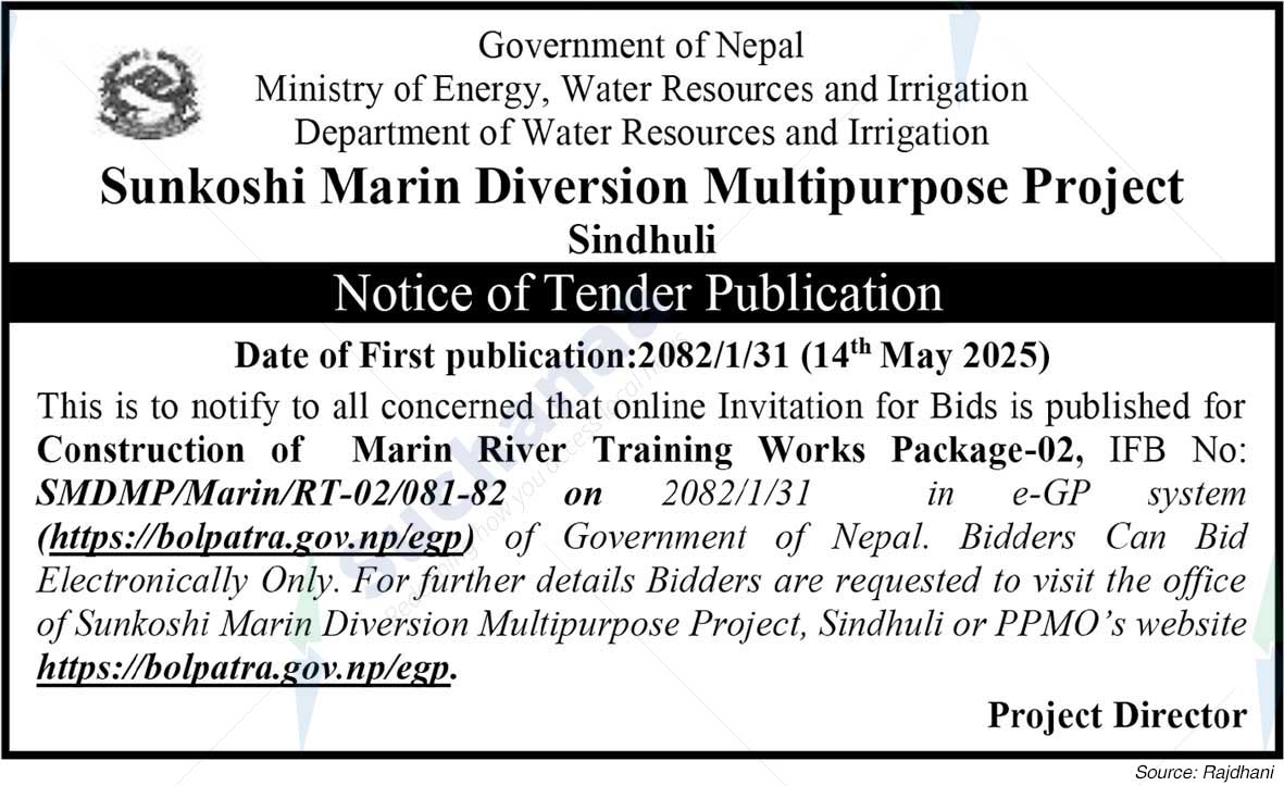 Sunkoshi Marin Diversion Multipurpose Project Sindhuli