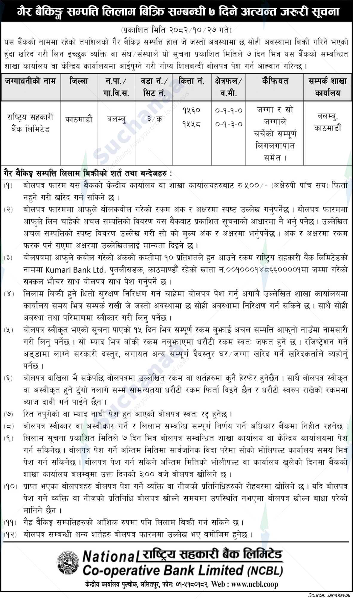 National Cooperative Bank Limited (NCBL)