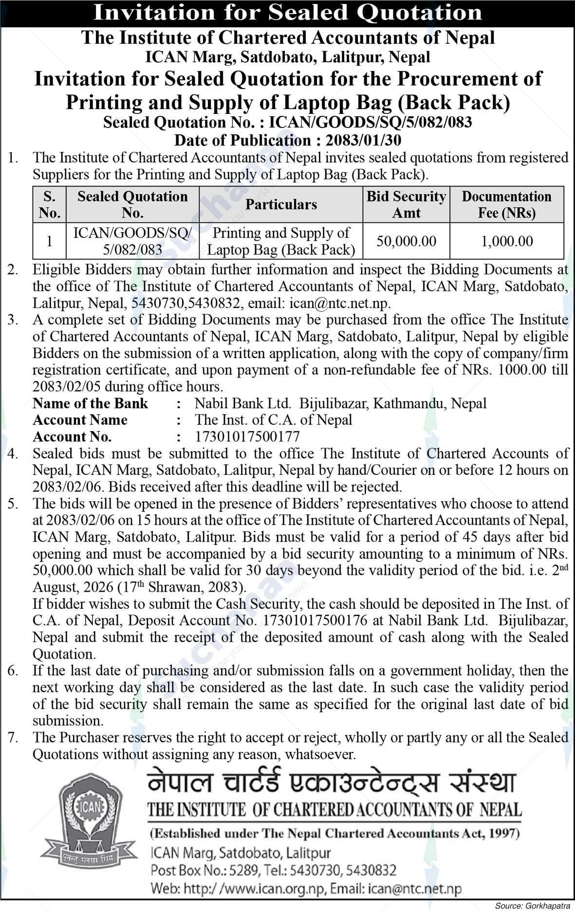 The Institute of Chartered Accountants of Nepal