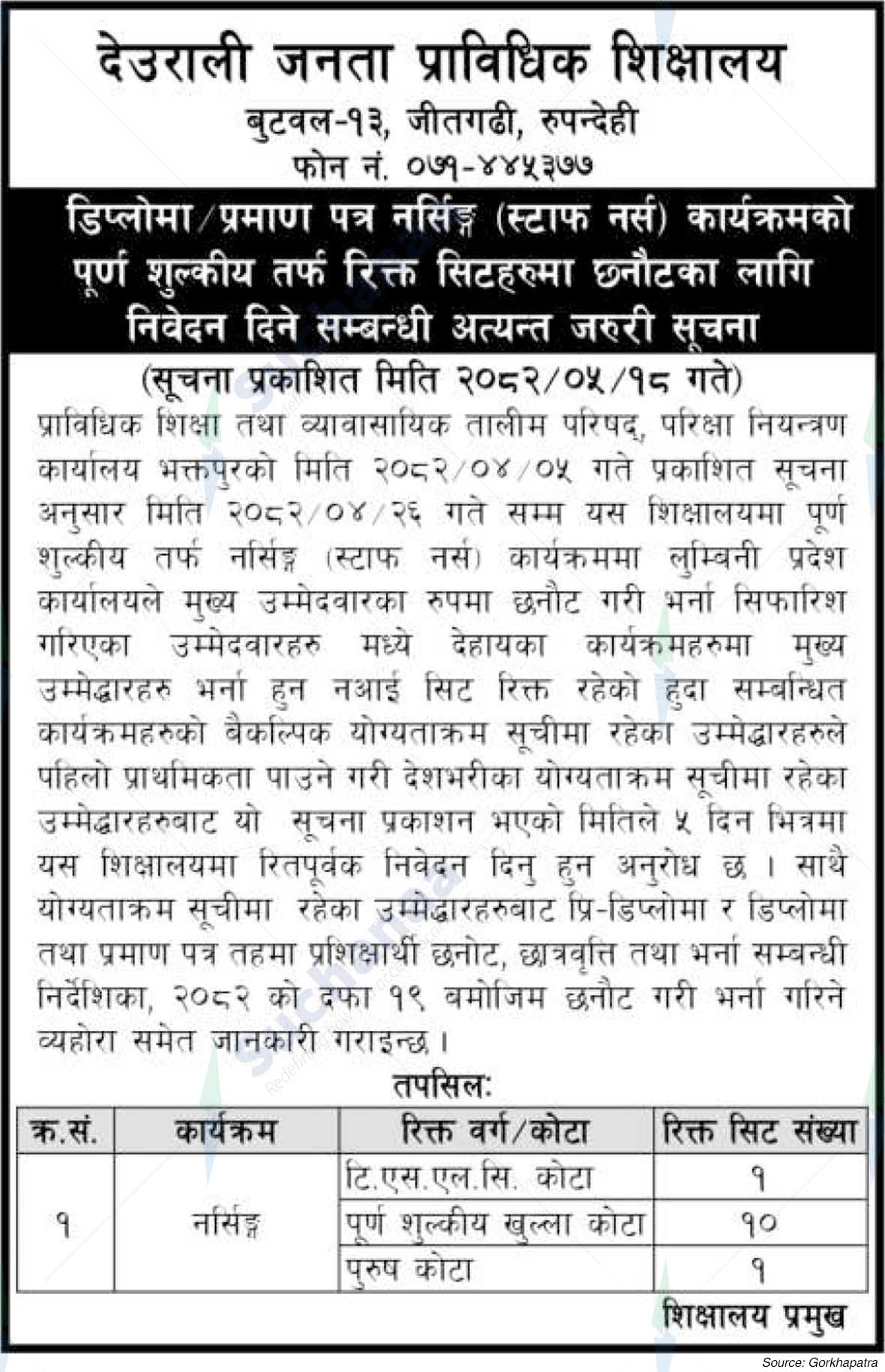 Deurali Janata Prabidhik Shikshyalaya