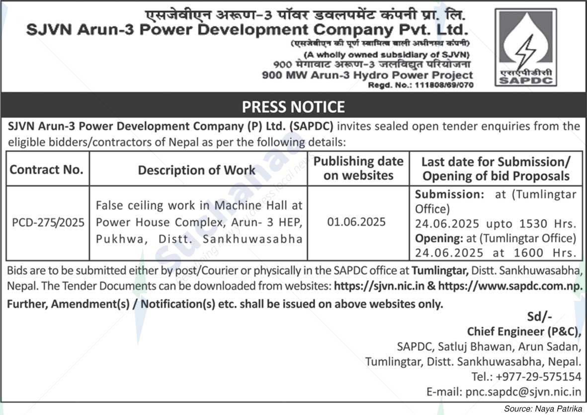 SJVN Arun-3 Power Development Company Pvt. Ltd.