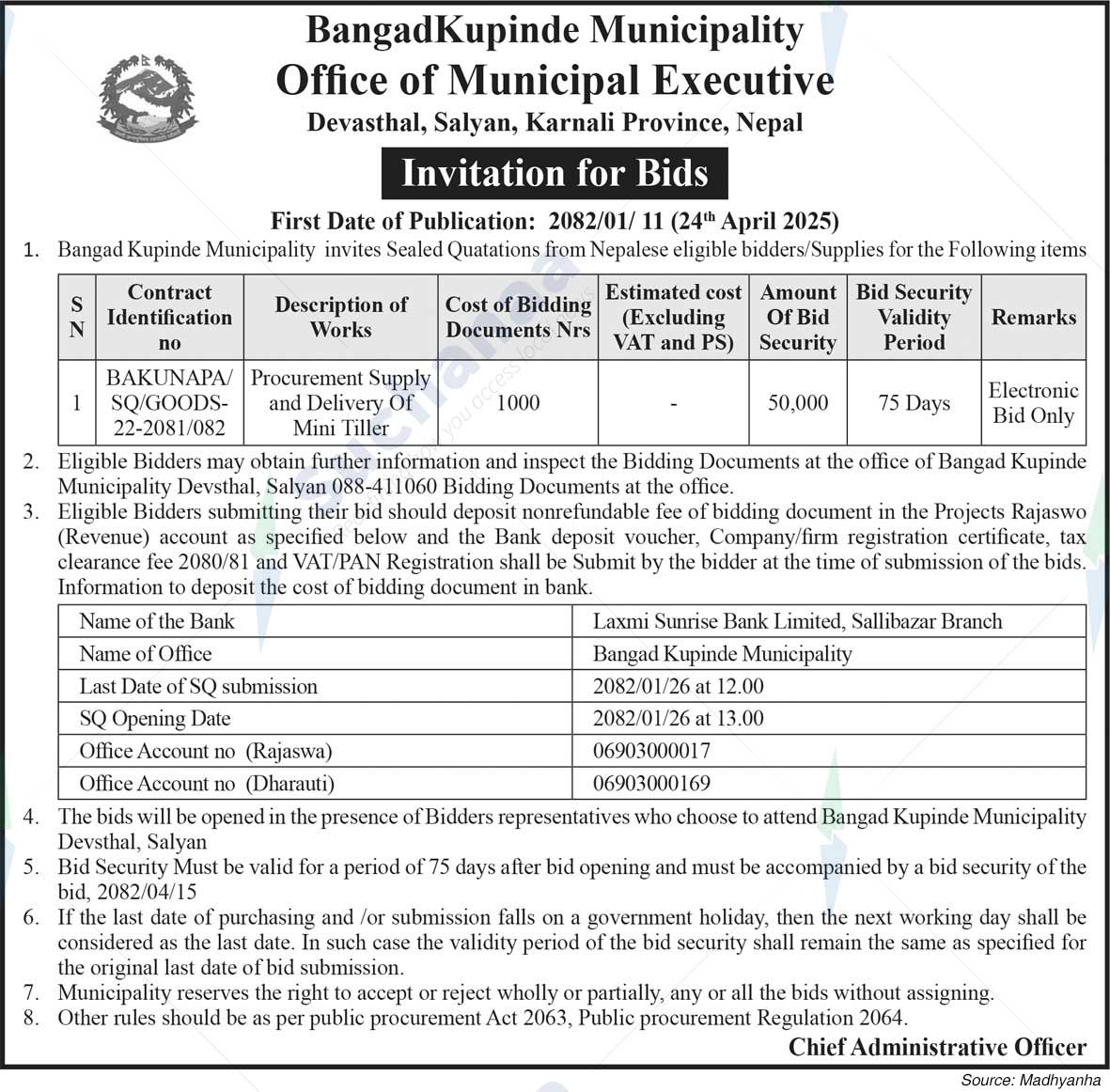 Bangad Kupinde Municipality