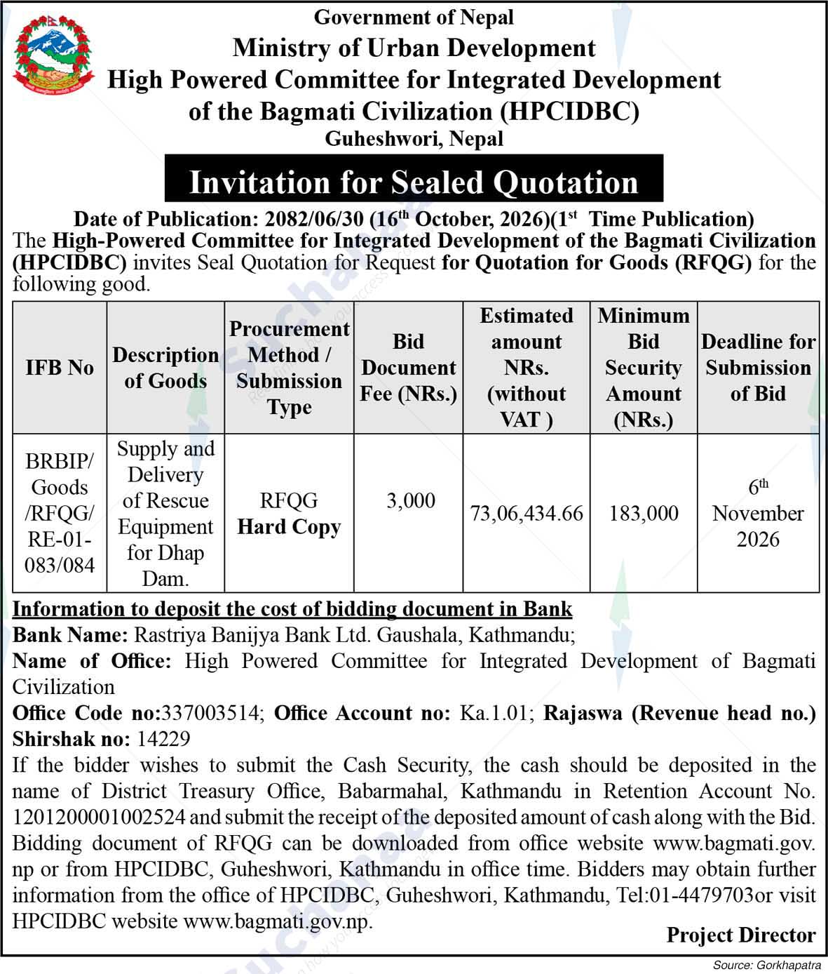 High Powered Committee for Integrated Development of Bagmati Civilization (HPCIDBC)